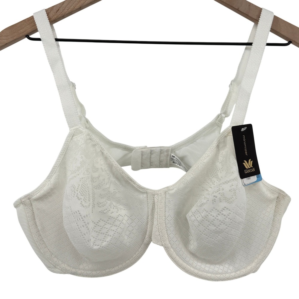 Wacoal 857210 Visual Effects Minimizer Bra White 40C Full Coverage New